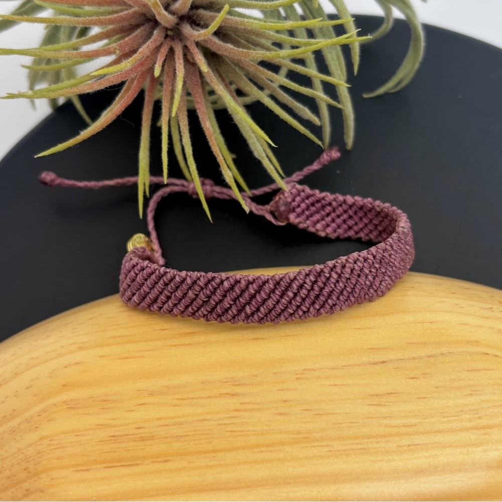 LIMITED EDITION Pura Vida Purple Drift Flat Braided Woven Adjustable Bracelet